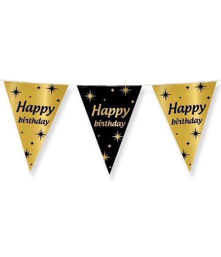 [1436778] Drapeaux Classy Party Flags foil "Happy Birthday"