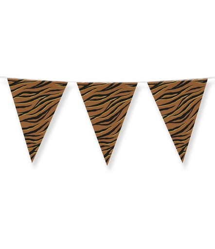 [1436779] Drapeaux Party Flag Foil Tiger Safari