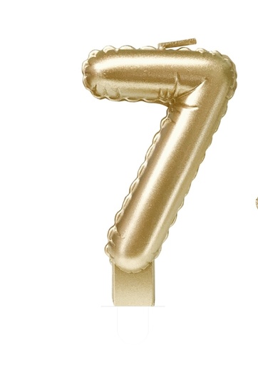 [1436788] Foil balloon candle gold 7