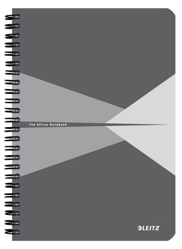 [1436947] Cahier Leitz Office A5 ligné 180 pages 80g gris gris