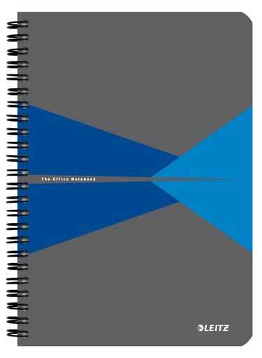 [1436950] Cahier Leitz Office A5 ligné 180 pages 80g gris bleu