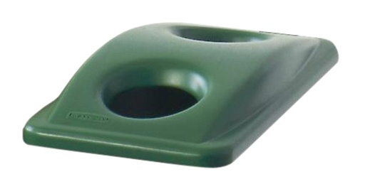[394813] Couvercle Rubbermaid Slim Jim Vented ouverture bouteilles/canettes vert