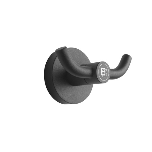 [1437211] Kledinghaak Blacksatino 2 haaks zwart 332120