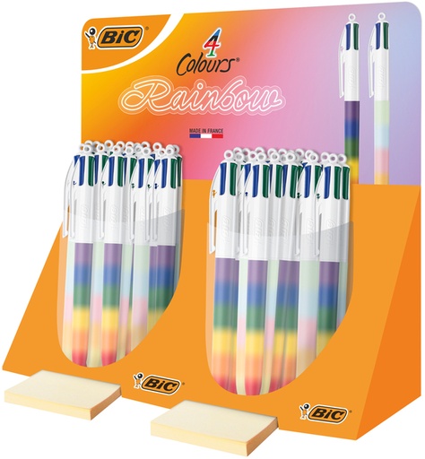 [1437395] 4-Kleuren balpen Bic regenboog medium assorti