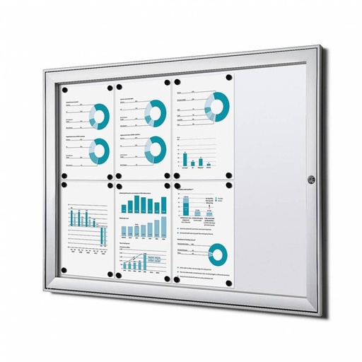 [1437466] Vitrine d'affichage Quantore luxe 8x A4 B1 certifié argent