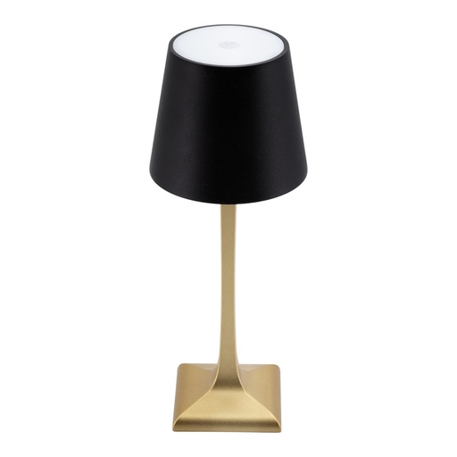 [1437483] Tafellamp Securit Roma LED oplaadbaar dimbaar zwart-goud