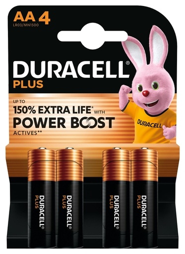 [1437542] Batterij Duracell Plus Powerboost 4x AA