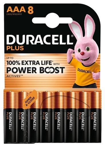 [1437543] Batterij Duracell Plus Powerboost 8x AAA