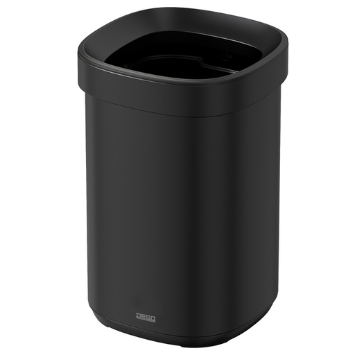 [1437561] Afvalbak Desq open inworp 20 liter metaal zwart