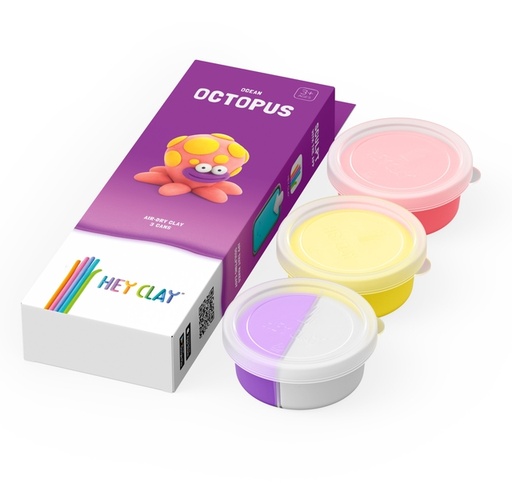 [1437632] Klei Hey Clay Octopus 3 potjes