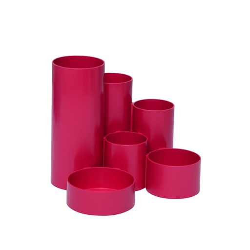 [1437884] Organisateur de bureau MAULtubo 6 compartiments Ø150x125mm rouge