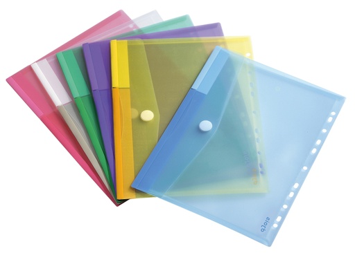 [1437949] Enveloptas Djois Color Collection A4 horizontaal geperforeerd assorti
