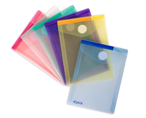 [1437957] Pochette enveloppe Djois Color Collection A6 portrait assorti