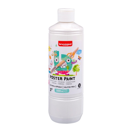 [1438016] Plakkaatverf Bruynzeel fles à 500ml wit