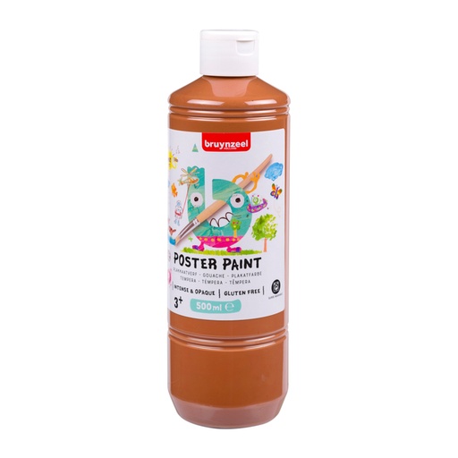 [1438020] Plakkaatverf Bruynzeel fles à 500ml lichtbruin