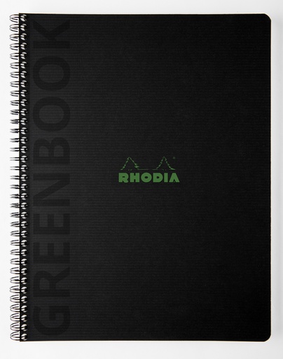 [1438051] Notitieboek Rhodia Greenbook recycled A4+ lijn 160 pagina's 90gr sc
