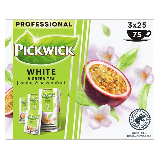 [1438069] Thé Pickwick White & Green jasmin & fruit de la passion 25x 1,5g