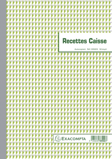 [1438091] Carnet Recettes Caisse Exacompta Manifold 50 feuilles autocopiantes FR