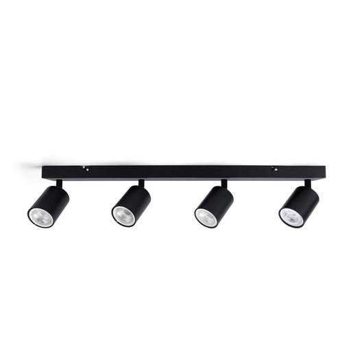 [1438147] Plafondspot Integral Siena 4 spot IP20 GU10 zwart