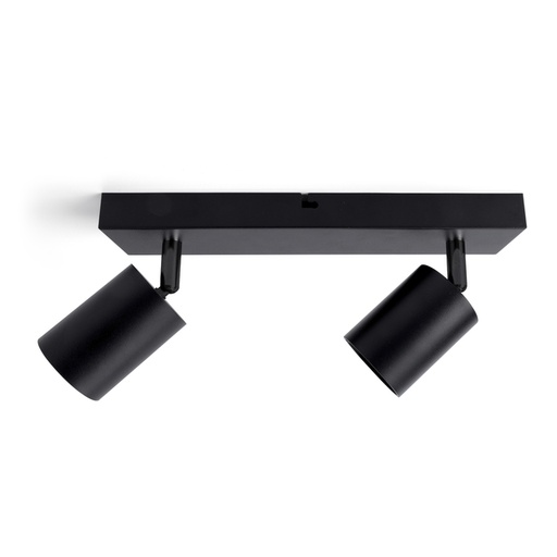 [1438149] Spot plafonnier Integral Siena 2 spots IP20 GU10 noir