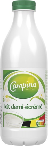 [1438161] Lait Campina demi-écrémé longue conservation bouteille PET 1 litre