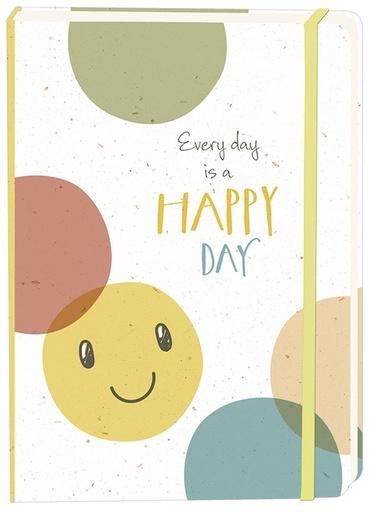 [1438170] Carnet de notes Smiley Happy Day A5 ligné 92 pages couverture souple