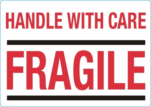 [1436110] Waarschuwingsetiket IEZZY handle with care fragile 100mmx70mm 500st