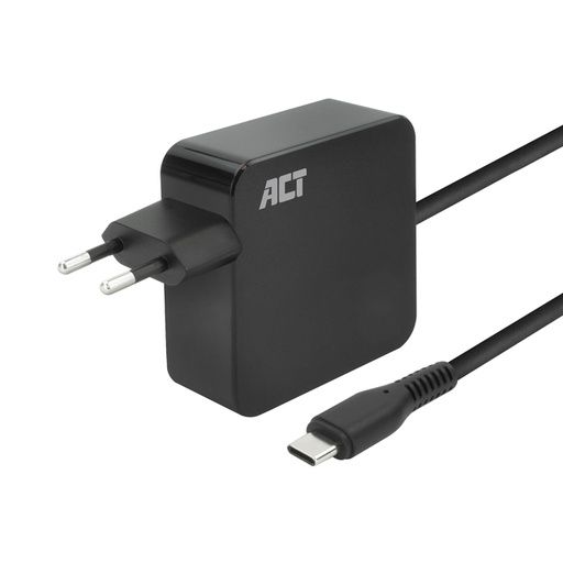 [1436196] Laptop Oplader ACT USB-C Power Delivery 65W 2mtr