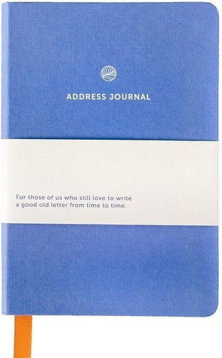 [1436402] Carnet d'adresses A6 Bleu A Journal ligné