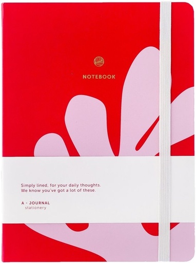 [1436403] Notitieboek A5 Arty roze/rood A Journal lijn