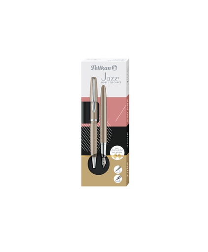 [1436416] Schrijfset Pelikan Jazz Noble Elegance K36+P36 medium taupe