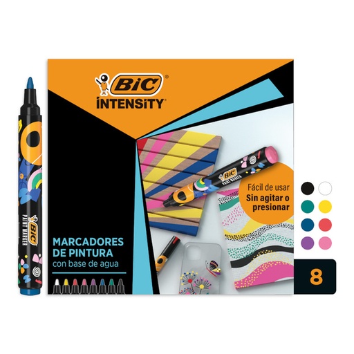 [1436477] Paintmarker Bic Intensity assorti 8 stuks