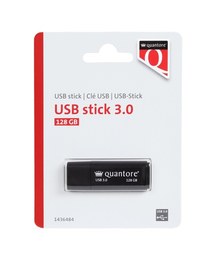 [1436484] USB stick 3.0 Quantore USB-A 128GB zwart
