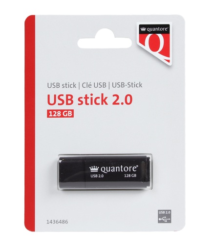 [1436486] Clé USB 2.0 Quantore USB-A 128Go noir