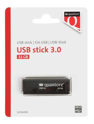 [1436494] USB-stick Quantore 32GB 3.0 zwart