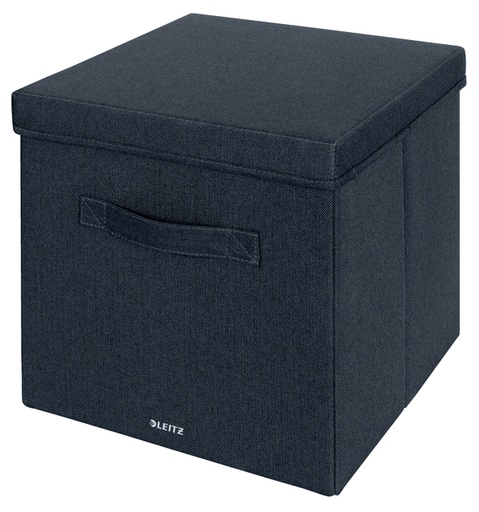 [1430979] Boîte de rangement Leitz tissu avec couvercle 330x325x380mm gris 2 pièces