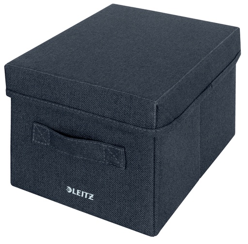 [1430983] Boîte de rangement Leitz tissu avec couvercle 190x160x285mm gris 2 pièces