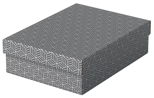 [1430990] Opberg- en geschenkdoos Esselte home middelgroot 265x100x360mm grijs 3 stuks