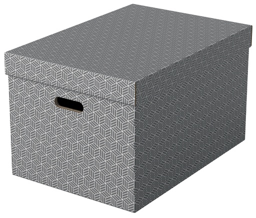 [1431003] Opbergdoos Esselte home groot 355x305x510mm grijs 3 stuks