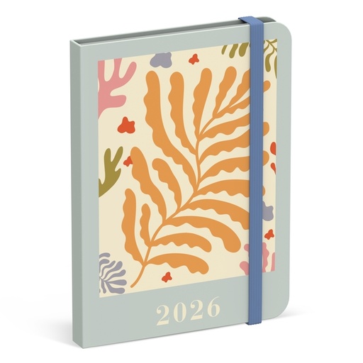 [1436903] Agenda 2026 Lannoo 110x150 Papier découpé 7 jours/2 pages bleu