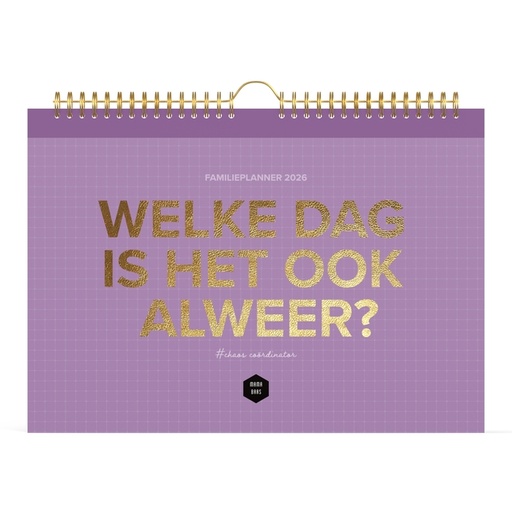 [1436908] Familiekalender 2026 Lannoo 310x220 Mama Baas 7dagen/1pagina