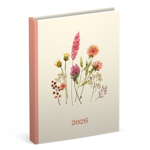 [1436917] Agenda 2026 Lannoo pocket Flowers Bouquet 7dagen/2pagina's wit