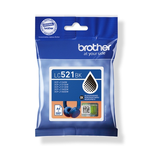 [1438047] Inktcartridge Brother LC-521BK zwart
