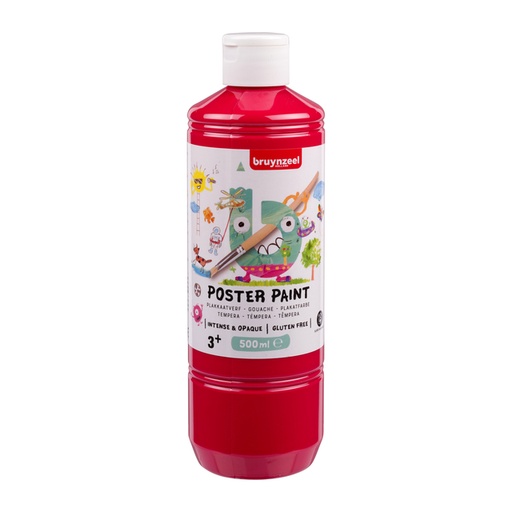 [1438015] Gouache Bruynzeel flacon 500ml rouge primaire