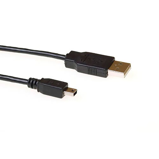 [1438276] Câble ACT USB 2.0 A mâle - USB mini B5 mâle 3m