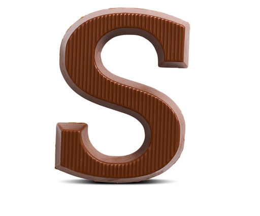 [1435597] Lettre en chocolat S Van Dijk lait 40 grammes