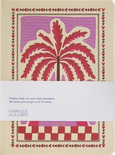 [1438084] Notitieboek A-Journal Fabrique Palmtree Pink lijn