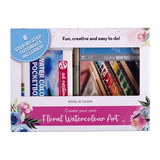 [1438119] Set peinture aquarelle Talens Art Creation Floral Watercolour Art assorti