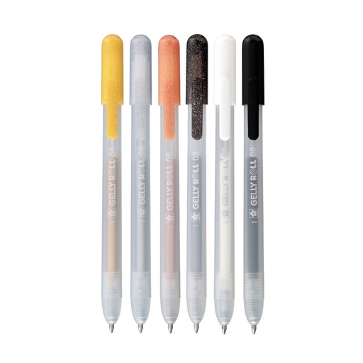 [1438129] Gelschrijver Sakura Gelly Roll Special 08 klikfunctie set à 6 kleuren