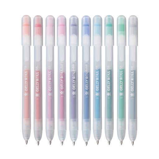 [1438131] Stylo gel Sakura Gelly Roll Stardust 08 rétractable set 10 couleurs